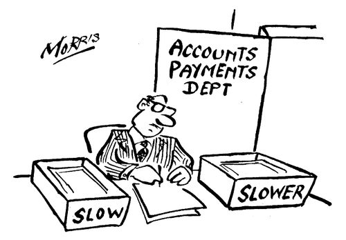 Intrays for accounts payments department