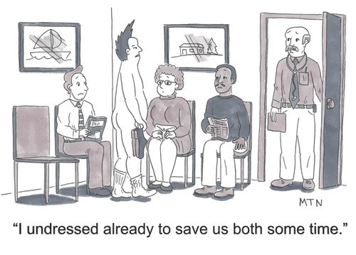 "I undressed already to save us both some time."