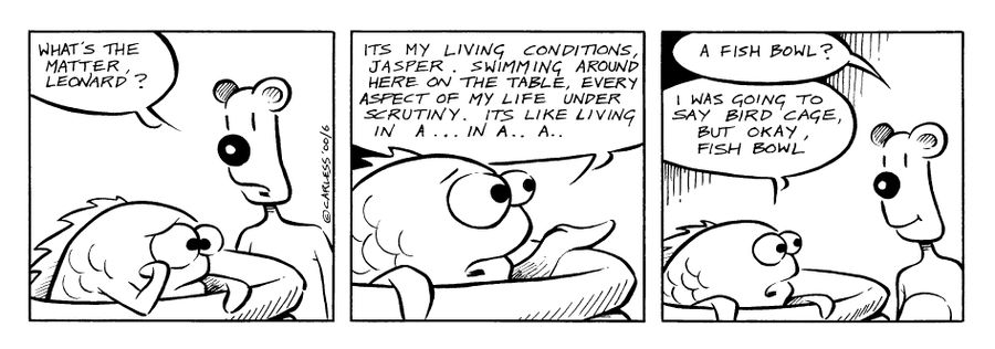 Unhappy goldfish