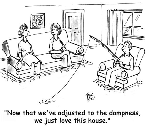 'Now that we've adjusted to the dampness, we just love this house.'