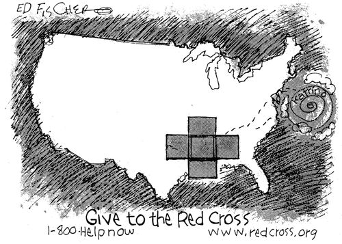 Give To The Red Cross - Hurricane Katrina Relief.