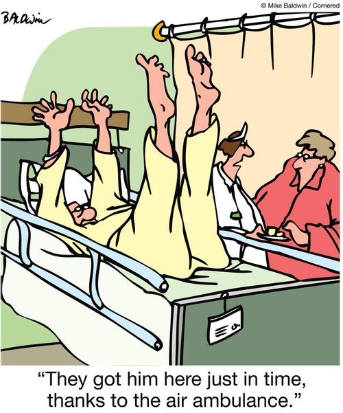 'They got him here just in time, thanks to the air ambulance.'