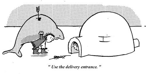 'Use the delivery entrance.'