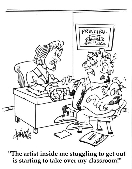 'The artist inside me struggling to get out is starting to take over my classroom!'