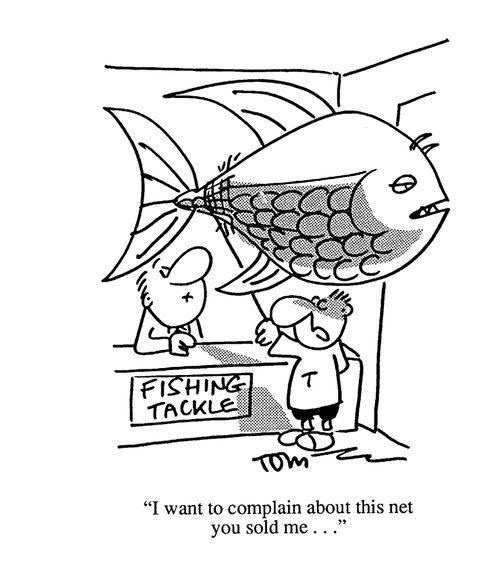 'I want to complain about this net you sold me...'