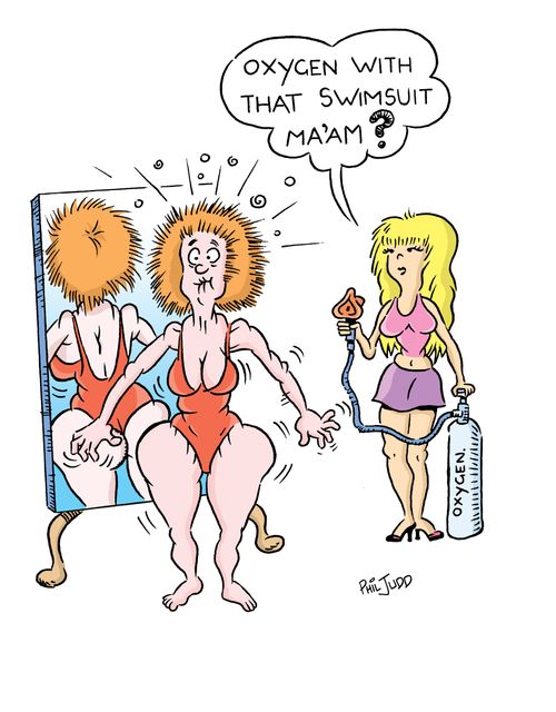 'Oxygen with that swimsuit ma'am?'