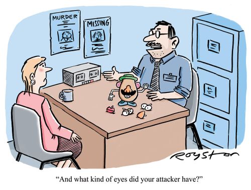 'And what kind of eyes did your attacker have?'