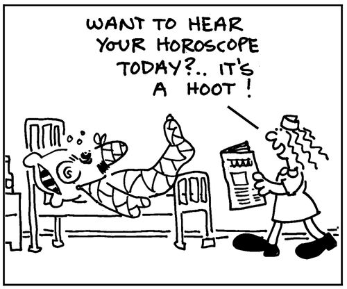 "Want to hear your horoscope today? It's a hoot!"