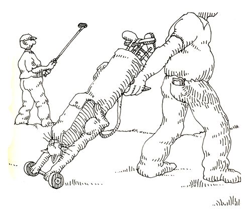 101 uses of a dead cat: golf cart.