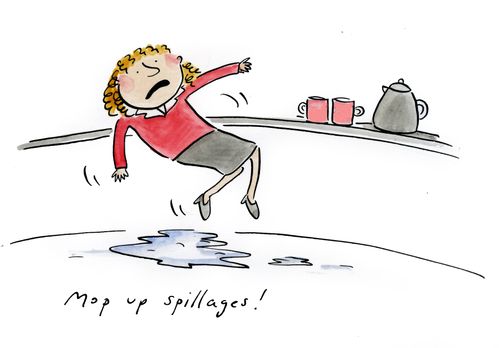 Mop up spillages!