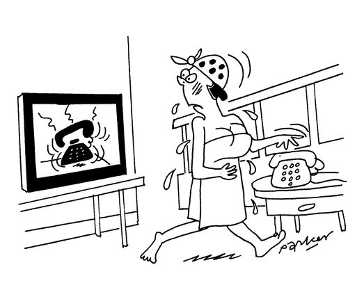 Phone on TV ringing.