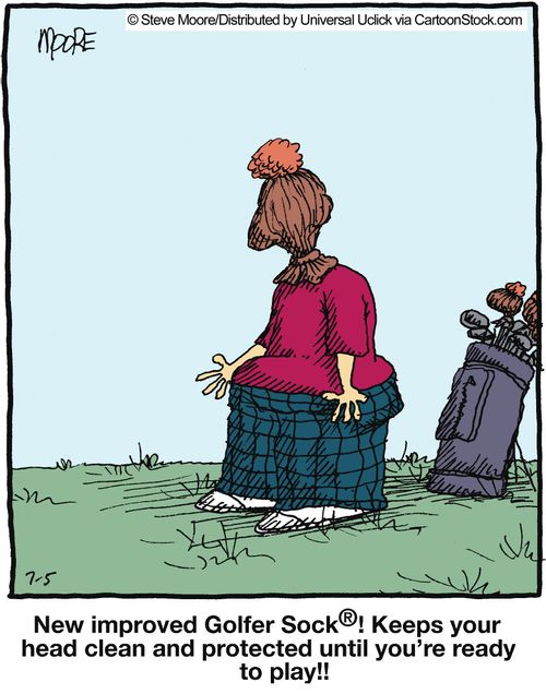 New improved Golfer Sock! Keeps your head clean and protected until you're ready to play!!