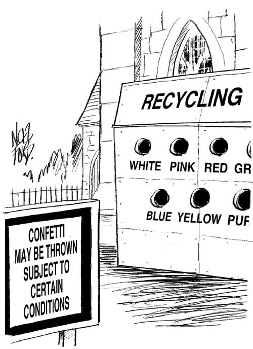 Confetti Recycling.