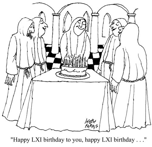 'Happy LXI birthday to you, happy LXI birthday...'