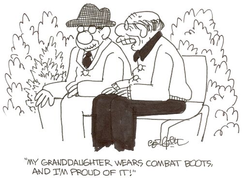 'My granddaughter wears combat boots, and I'm proud of it!'
