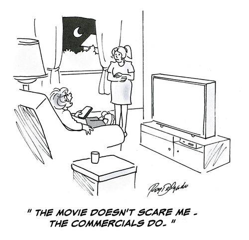 'The movie doesn't scare me - the commercials do.'
