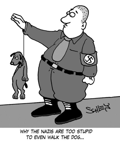 Why the Nazis are too stupid to even walk the dog...