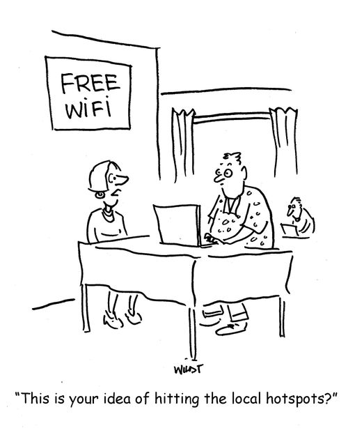 'This is your idea of hitting the local hotspots?'