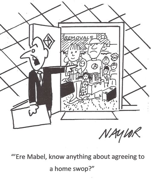 'Ere Mabel, know anything about agreeing to a home swop?'