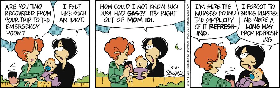 'I forgot to bring diapers. We were a long way from refreshing.'