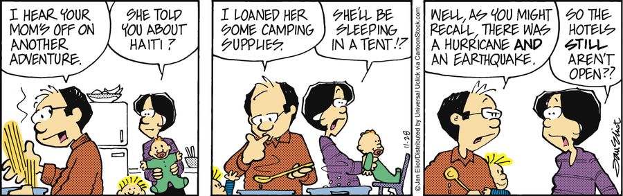 'She'll be sleeping in a tent!?'