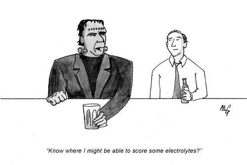 'Know where I might be able to score some electrolytes?'