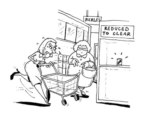 Aggressive grocery shopping