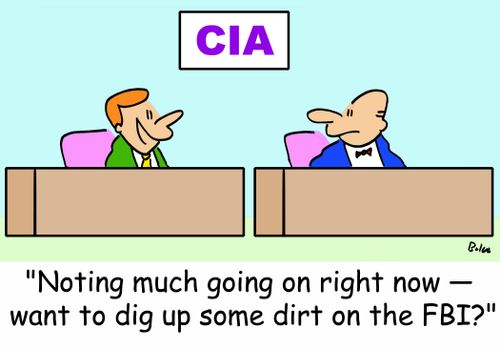 CIA, 'Nothing much going on right now -- want to dig up some dirt on the FBI?'