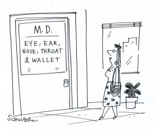 M.D. Eye,Ear,Nose,Throat and Wallet.