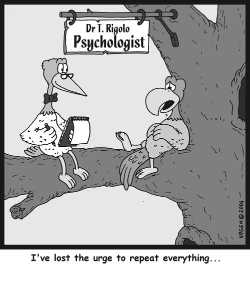 'I've lost the urge to repeat everything...'