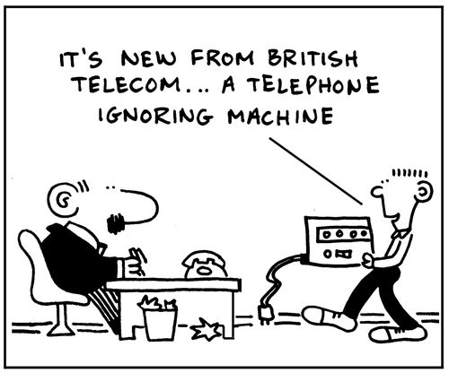 It's new from British Telecom, a telephone ignoring machine.