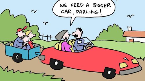 We need a bigger car darling!
