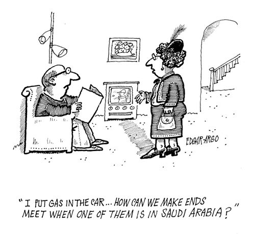 'I put gas in the car...How can we make ends meet when one of them is in Saudi Arabia?'