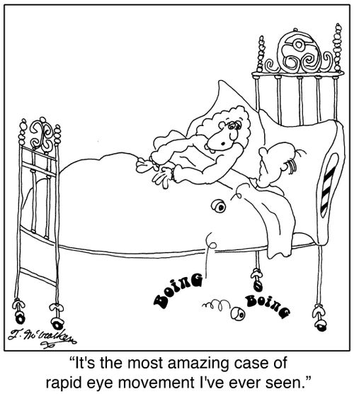 'It's the most amazing case of rapid eye movement I've ever seen.'