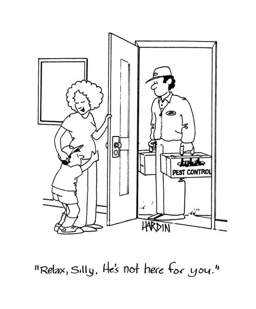 'Relax, Silly. He's not here for you.'