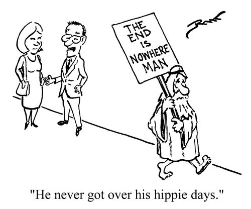 He never got over his hippie days