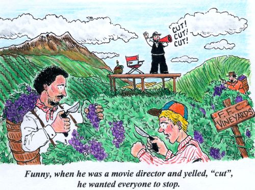 'Funny, when he was a movie director and yelled, 'cut', he wanted everyone to stop.'