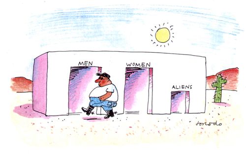 Toilets for Men, Women and Aliens.