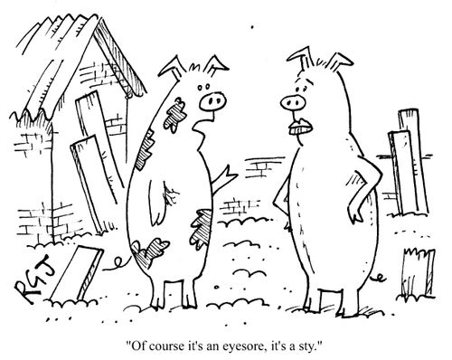 "Of course it's an eyesore, it's a sty."