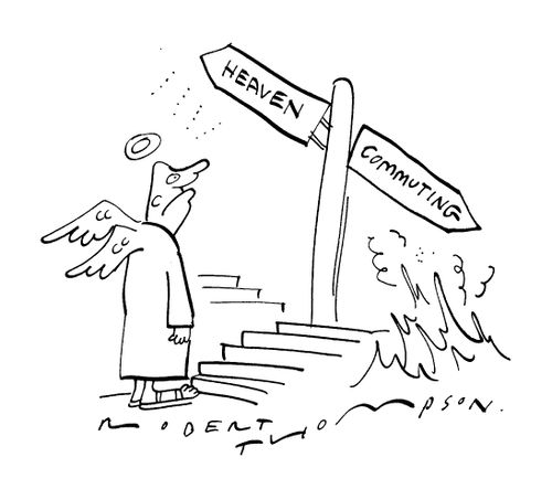 Signpost 'Heaven' and 'Communting'