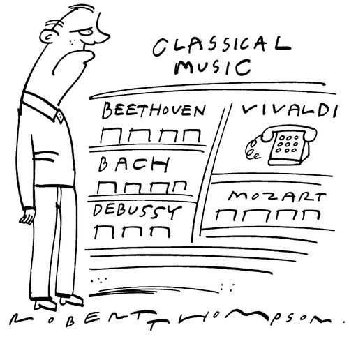 Classical Music - Beethowen and Bach on CD / Vivaldi on telephone 'hold' facility