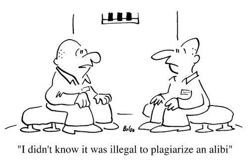 "I didn't know it was illegal to plagiarize and alibi"