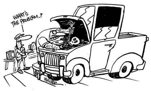 Car mechanic finds skeleton in car engine
