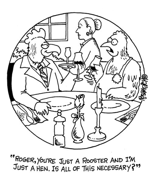 'Roger, you're just a Rooster and I'm just a Hen.  Is all of this necessary?'