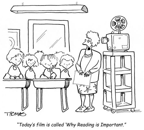 'Today's film is called 'Why Reading is Important'.'