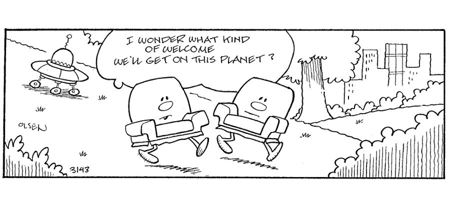 'I wonder what kind of welcome we'll get on this planet?'