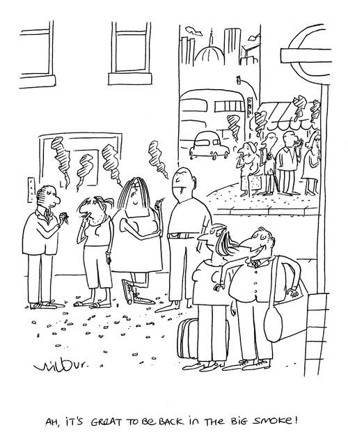 'Ah, it's great to be back in the big smoke!'