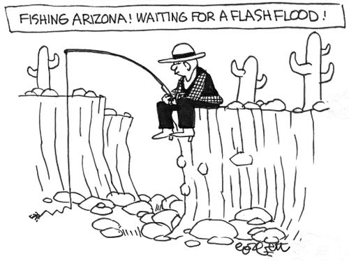 Fishing Arizona- waiting for a flash flood