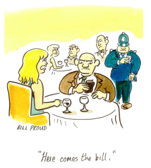 'Here comes the bill.'