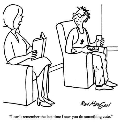 'I can't remember the last time I saw you do something cute.'
